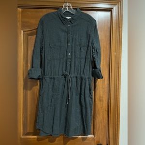 Lou & Gray- flannel shirt dress.